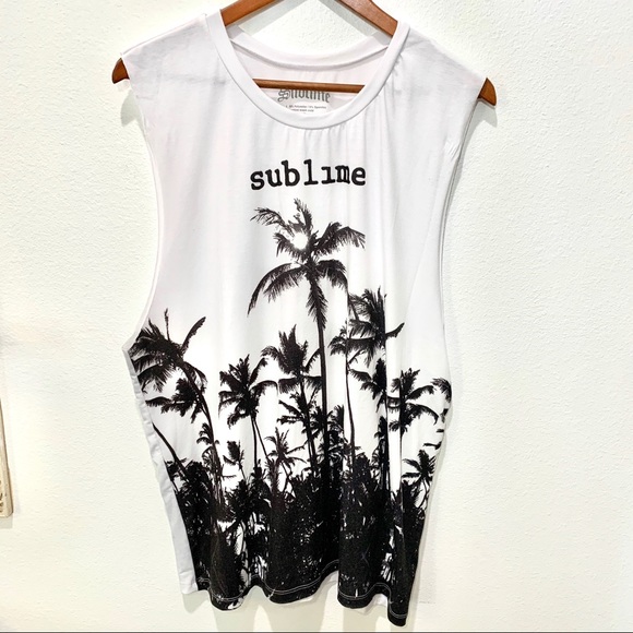 sublime Other - VINTAGE SUBLIME PALM TREE TANK TOP SIZE XXXL